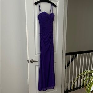 La Femme Vibrant Purple Maxi Dress